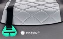 Fotelik podstawka booster siedzisko samochodowe SUNBABY - ISOFIX LittleNestPro 125-150 cm z uchwytem na kubek - szary