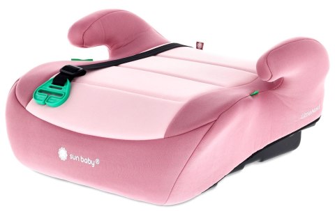 Fotelik podstawka booster siedzisko samochodowe SUNBABY - LittleNest 125-150 cm - różowy