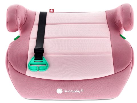 Fotelik podstawka booster siedzisko samochodowe SUNBABY - LittleNest 125-150 cm - różowy