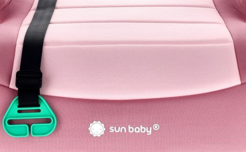 Fotelik podstawka booster siedzisko samochodowe SUNBABY - LittleNest 125-150 cm - różowy