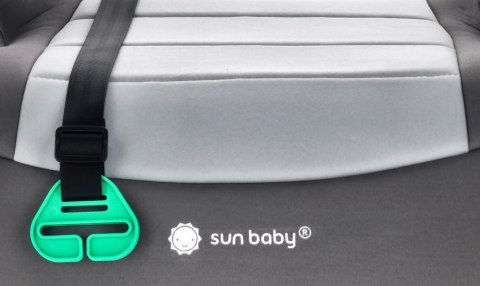 Fotelik podstawka booster siedzisko samochodowe SUNBABY - LittleNest 125-150 cm - szary