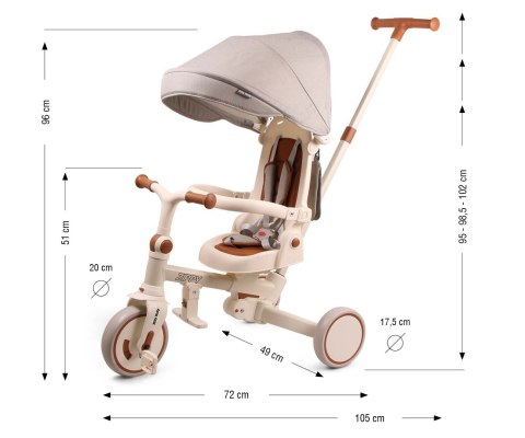 MILLY MALLY 6378 Rowerek trójkołowy Zippy Beige