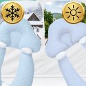 PODUSZKA DLA DZIECKA NIEMOWLĄT REGULOWANA DWUSTRONNA STABILIZUJĄCA „gniazdko" ERGONOMICZNA NIEBIESKA