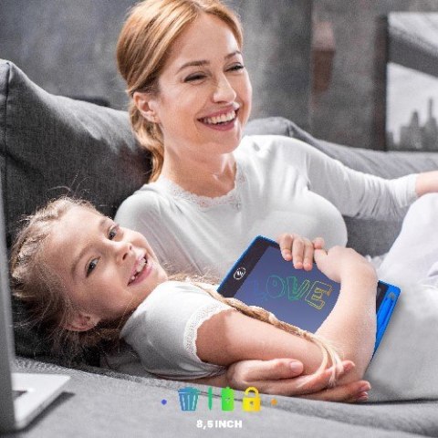 Znikopis Tablet graficzny do rysowania 8,5 cala + rysik multikolor Sun Baby niebieski