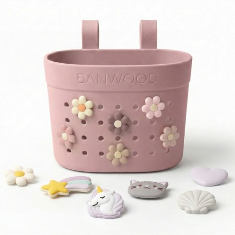 Banwood Koszyk Pin & Ride Dusty Rose
