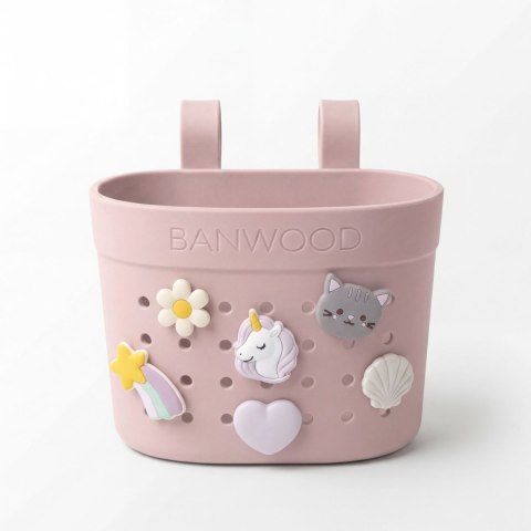 Banwood Koszyk Pin & Ride Faded Pink
