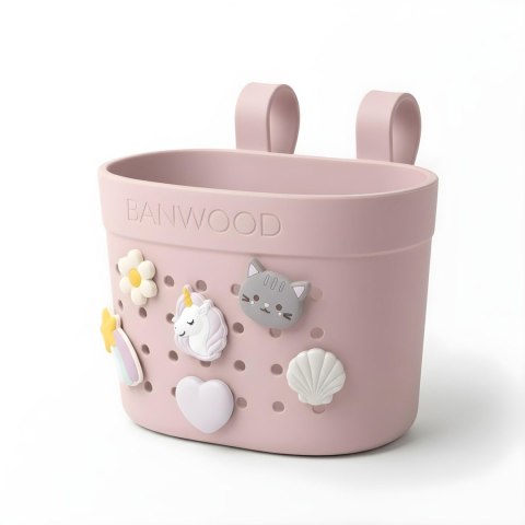Banwood Koszyk Pin & Ride Faded Pink