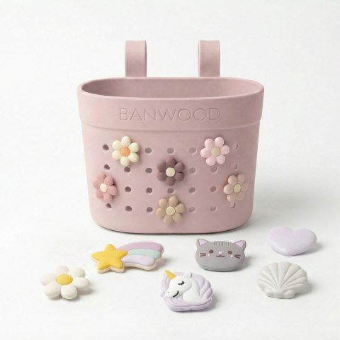 Banwood Koszyk Pin & Ride Faded Pink