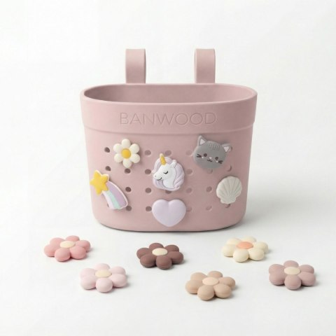 Banwood Koszyk Pin & Ride Faded Pink