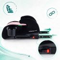 Fotelik podstawka booster siedzisko samochodowe SUNBABY - ISOFIX LittleNestPro 125-150 cm z uchwytem na kubek - czarny & różow