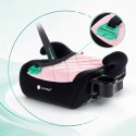 Fotelik podstawka booster siedzisko samochodowe SUNBABY - ISOFIX LittleNestPro 125-150 cm z uchwytem na kubek - czarny & różow