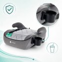 Fotelik podstawka booster siedzisko samochodowe SUNBABY - ISOFIX LittleNestPro 125-150 cm z uchwytem na kubek - szary