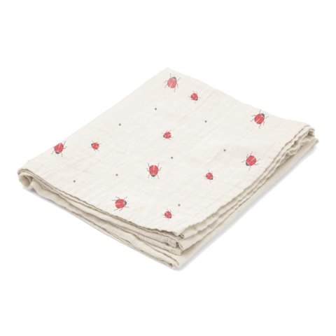 Kocyk pieluszka muślinowa Swaddle Ladybug 100x100