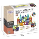 WOOPIE Klocki Magnetyczne 3D Zestaw Zamek Pojazdy 71el.