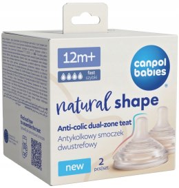 CANPOL21/753 Smoczek dwustrefowy Natural Shape 12 m + 2 szt
