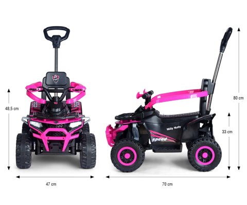 MILLY MALLY 6966 Pojazd na akumulator Star ATV Pink