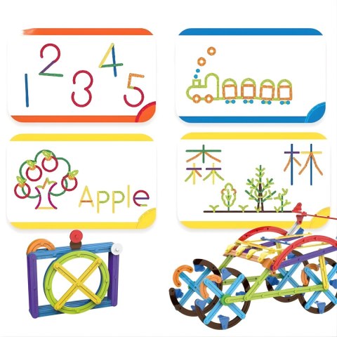 WOOPIE Klocki Konstrukcyjne Matematyczne 3D Edukacyjne 155 el.