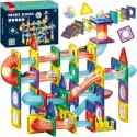 WOOPIE Klocki Magnetyczne Konstrukcyjne 3D Zestaw Edukacyjny Tor Kulkowy 105el.