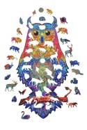 EKOLOGICZNE DREWNIANE PUZZLE MAGICZNA SOWA 148 zabaweczka
