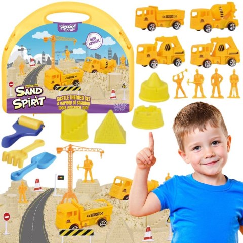 WOOPIE Magiczny Piasek Kinetyczny Plac Budowy Dźwig Autka