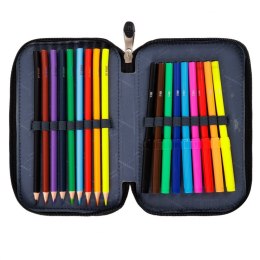 Piórnik dwupoziomowy z wyposażeniem Black cats PC-04 koty#G2
