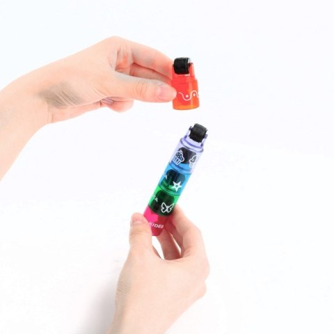Stempelek roller pieczątki kolorowe 5 sztuk Kidea #G2