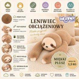 WOOPIE Pluszak Obciążeniowy Leniwiec Antystresowy Sensoryczny Ciężkomiś Przytulanka 65cm 1500g