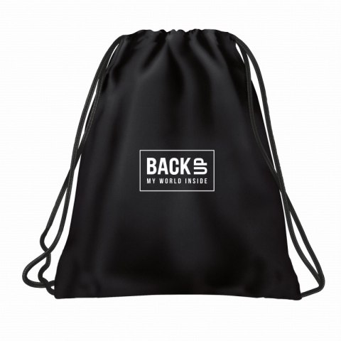 Worek na obuwie strój na WF czarny BackUp#G2