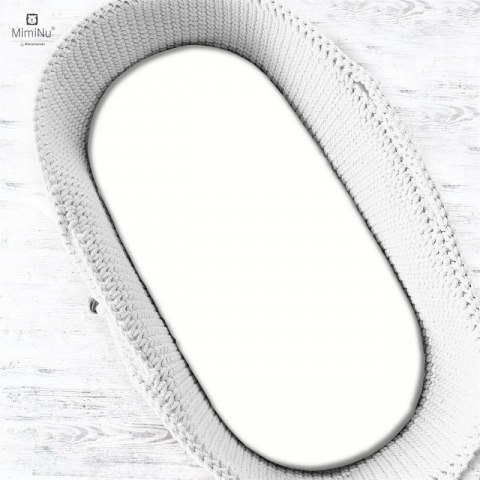 KIECZMERSKI Prześcieradło jersey do wózka / gondolki z gumką 80x35 białe