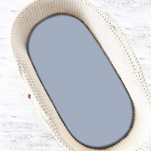 KIECZMERSKI Prześcieradło jersey do wózka / gondolki z gumką 80x35 jeans