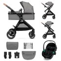 KINDERKRAFT Wózek wielofonkcyjny ESME PRO 3w1 Moonlight Grey + MINK PRO 2