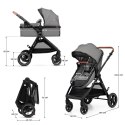 KINDERKRAFT Wózek wielofonkcyjny ESME PRO 3w1 Moonlight Grey + MINK PRO 2