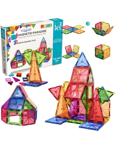 WOOPIE 49973 Magnetyczne klocki konstrukcyjne Montessori