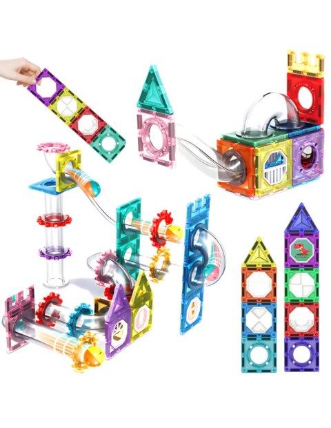 WOOPIE 54955 Klocki magnetyczne tor kulkowy 126 el.