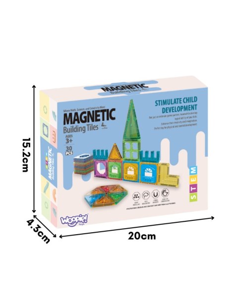 WOOPIE 54962 Klocki magnetyczne 30 el.