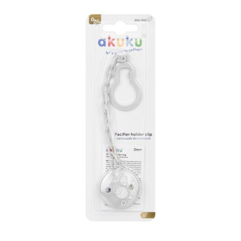 AKUKU A0700 Łańcuszek / zawieszka do smoczka szary