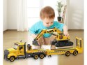 Ciężarówka do rozkręcania i skręcania Laweta Transporter + Koparka