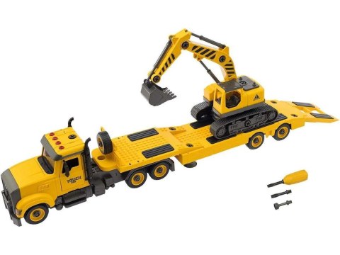 Ciężarówka do rozkręcania i skręcania Laweta Transporter + Koparka