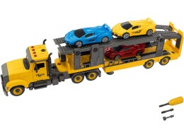 Ciężarówka do rozkręcania i skręcania Laweta Transporter + Samochody Auta