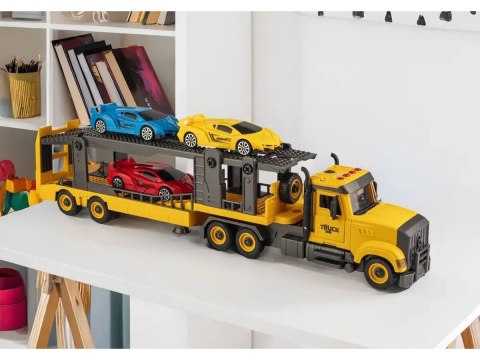 Ciężarówka do rozkręcania i skręcania Laweta Transporter + Samochody Auta