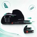 Fotelik podstawka booster siedzisko samochodowe SUNBABY - ISOFIX LittleNestPro 125-150 cm z uchwytem na kubek - czarny