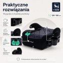 Fotelik podstawka booster siedzisko samochodowe SUNBABY - ISOFIX LittleNestPro 125-150 cm z uchwytem na kubek - czarny