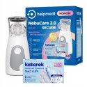 HELPMEDI Katarek NebuCare 2.0 Secure Nebulizator + sól fizjologiczna NOWOŚĆ