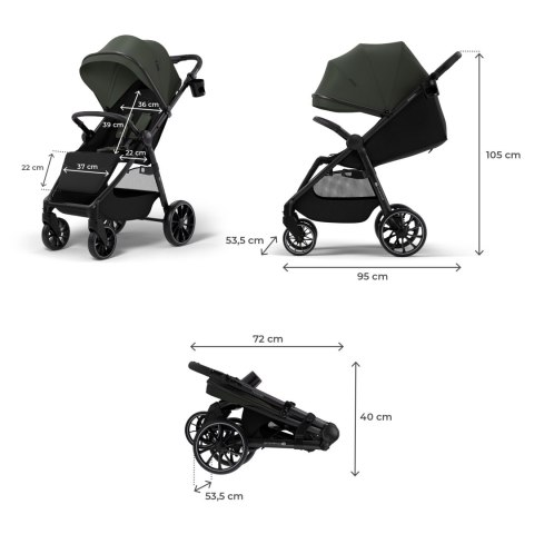 KINDERKRAFT Wózek spacerowy GRANDE 2 mystic green