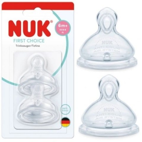 NUK 10124054 Smoczek do butelki silikonowy 2 elementowy