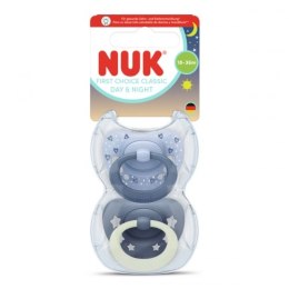 NUK 10177263 Smoczek uspokajający 2 elementowy 18-36m D&N niebieski