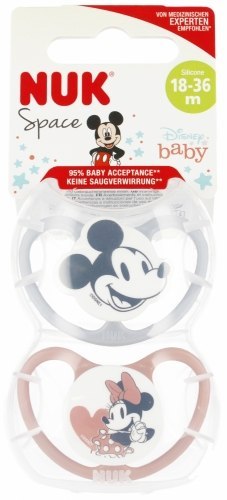 NUK 177176 Smoczek uspokajający 18-36m SPACE MYSZKA MIKI różowy 2 szt. 529114