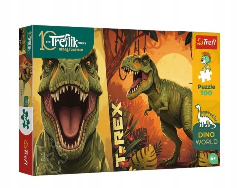 TREFL 16578 Puzzle 100 T-Rex / Rodzina Treflików