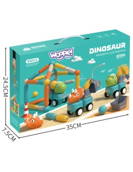 WOOPIE 51008 Klocki magnetyczne Dinozaury 84 el.