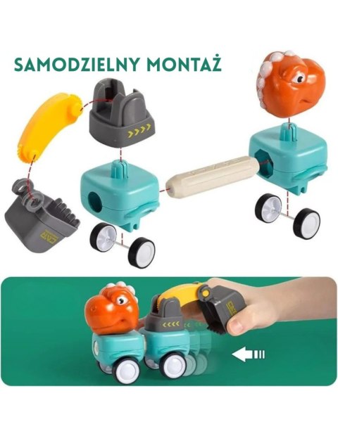 WOOPIE 51008 Klocki magnetyczne Dinozaury 84 el.